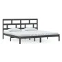 Bettgestell aus massivem schwarzem Kiefernholz, 200 x 200 cm von vidaXL, Betten und Lattenroste - Ref: Foro24-3101242, Preis:...