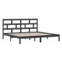 Bettgestell aus massivem schwarzem Kiefernholz, 200 x 200 cm von vidaXL, Betten und Lattenroste - Ref: Foro24-3101242, Preis:...