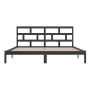 Bettgestell aus massivem schwarzem Kiefernholz, 200 x 200 cm von vidaXL, Betten und Lattenroste - Ref: Foro24-3101242, Preis:...