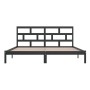 Estructura de cama de madera maciza de pino negra 200x200 cm de vidaXL, Camas y somieres - Ref: Foro24-3101242, Precio: 173,2...