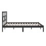 Estructura de cama de madera maciza de pino negra 200x200 cm de vidaXL, Camas y somieres - Ref: Foro24-3101242, Precio: 173,2...