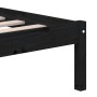 Estructura de cama de madera maciza de pino negra 200x200 cm de vidaXL, Camas y somieres - Ref: Foro24-3101242, Precio: 173,2...