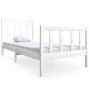 Weißer Massivholzbettrahmen 90x200 cm von vidaXL, Betten und Lattenroste - Ref: Foro24-3100705, Preis: 102,57 €, Rabatt: %