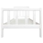 Weißer Massivholzbettrahmen 90x200 cm von vidaXL, Betten und Lattenroste - Ref: Foro24-3100705, Preis: 102,57 €, Rabatt: %