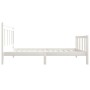 Estructura de cama madera maciza blanco 90x200 cm de vidaXL, Camas y somieres - Ref: Foro24-3100705, Precio: 102,54 €, Descue...