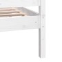 Weißer Massivholzbettrahmen 90x200 cm von vidaXL, Betten und Lattenroste - Ref: Foro24-3100705, Preis: 102,57 €, Rabatt: %