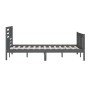 Estructura de cama de madera maciza gris 200x200 cm de vidaXL, Camas y somieres - Ref: Foro24-3101175, Precio: 194,01 €, Desc...