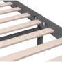 Estructura de cama de madera maciza gris 200x200 cm de vidaXL, Camas y somieres - Ref: Foro24-3101175, Precio: 194,01 €, Desc...