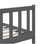 Estructura de cama de madera maciza gris 200x200 cm de vidaXL, Camas y somieres - Ref: Foro24-3101175, Precio: 194,01 €, Desc...