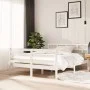 Solid white pine wood bed frame 140x190 cm by vidaXL, Beds and slatted bases - Ref: Foro24-3101264, Price: 141,00 €, Discount: %