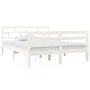 Solid white pine wood bed frame 140x190 cm by vidaXL, Beds and slatted bases - Ref: Foro24-3101264, Price: 141,00 €, Discount: %