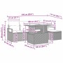 Conjunto de sofá de jardín con cojín 6 pcs Gris claro