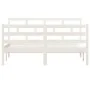 Solid white pine wood bed frame 140x190 cm by vidaXL, Beds and slatted bases - Ref: Foro24-3101264, Price: 141,00 €, Discount: %