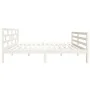 Solid white pine wood bed frame 140x190 cm by vidaXL, Beds and slatted bases - Ref: Foro24-3101264, Price: 141,00 €, Discount: %