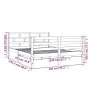 Solid white pine wood bed frame 140x190 cm by vidaXL, Beds and slatted bases - Ref: Foro24-3101264, Price: 141,00 €, Discount: %