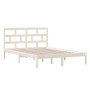 Solid white pine wood bed frame 140x200 cm by vidaXL, Beds and slatted bases - Ref: Foro24-3101219, Price: 133,78 €, Discount: %