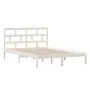 Solid white pine wood bed frame 140x200 cm by vidaXL, Beds and slatted bases - Ref: Foro24-3101219, Price: 131,83 €, Discount: %