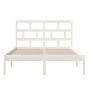 Solid white pine wood bed frame 140x200 cm by vidaXL, Beds and slatted bases - Ref: Foro24-3101219, Price: 133,78 €, Discount: %