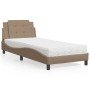 Cama con colchón cuero sintético capuchino 100x200 cm en Camas y somieres | Comprar online en Foro24