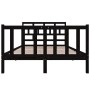 Estructura de cama de madera maciza de pino negro 140x190 cm de vidaXL, Camas y somieres - Ref: Foro24-3101332, Precio: 187,30 €