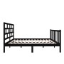 Estructura de cama de madera maciza de pino negro 140x190 cm de vidaXL, Camas y somieres - Ref: Foro24-3101332, Precio: 187,30 €