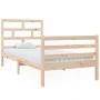 Estructura de cama madera maciza 90x200 cm de vidaXL, Camas y somieres - Ref: Foro24-3101268, Precio: 93,28 €, Descuento: %
