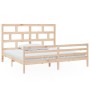 Bettgestell aus massivem Kiefernholz, 200 x 200 cm von vidaXL, Betten und Lattenroste - Ref: Foro24-3101303, Preis: 151,94 €,...