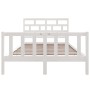 Massives Bettgestell aus weißem Kiefernholz, 135 x 190 cm von vidaXL, Betten und Lattenroste - Ref: Foro24-3101324, Preis: 15...