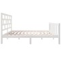 Massives Bettgestell aus weißem Kiefernholz, 135 x 190 cm von vidaXL, Betten und Lattenroste - Ref: Foro24-3101324, Preis: 15...