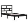 Estructura de cama madera maciza de pino negro 100x200 cm de vidaXL, Camas y somieres - Ref: Foro24-3101212, Precio: 127,30 €...