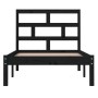 Solid black pine wood bed frame 100x200 cm by vidaXL, Beds and slatted bases - Ref: Foro24-3101212, Price: 128,96 €, Discount: %
