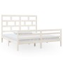 Weißer Massivholzbettrahmen Supe King 180x200 cm von vidaXL, Betten und Lattenroste - Ref: Foro24-3101299, Preis: 166,98 €, R...