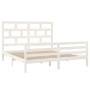 Weißer Massivholzbettrahmen Supe King 180x200 cm von vidaXL, Betten und Lattenroste - Ref: Foro24-3101299, Preis: 166,98 €, R...