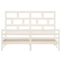 Weißer Massivholzbettrahmen Supe King 180x200 cm von vidaXL, Betten und Lattenroste - Ref: Foro24-3101299, Preis: 166,98 €, R...
