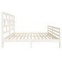 Weißer Massivholzbettrahmen Supe King 180x200 cm von vidaXL, Betten und Lattenroste - Ref: Foro24-3101299, Preis: 166,98 €, R...