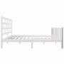 Estructura de cama madera maciza de pino blanca 150x200 cm de vidaXL, Camas y somieres - Ref: Foro24-3101354, Precio: 150,57 ...
