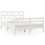Estructura de cama de madera maciza de pino blanco 140x200 cm de vidaXL, Camas y somieres - Ref: Foro24-3101284, Precio: 142,...