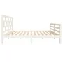 Estructura de cama de madera maciza de pino blanco 140x200 cm de vidaXL, Camas y somieres - Ref: Foro24-3101284, Precio: 142,...