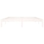 Estructura de cama de madera maciza de pino blanco 160x200 cm de vidaXL, Camas y somieres - Ref: Foro24-810376, Precio: 113,5...