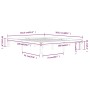 Estructura de cama de madera maciza de pino blanco 160x200 cm de vidaXL, Camas y somieres - Ref: Foro24-810376, Precio: 113,5...
