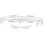 Solid white pine wood bed frame 160x200 cm by vidaXL, Beds and slatted bases - Ref: Foro24-810376, Price: 112,22 €, Discount: %