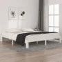 Weißer Massivholzbettrahmen Supe King 180x200 cm von vidaXL, Betten und Lattenroste - Ref: Foro24-810381, Preis: 117,99 €, Ra...