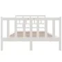 Estructura de cama de madera maciza de pino blanco 140x190 cm de vidaXL, Camas y somieres - Ref: Foro24-3101329, Precio: 145,...