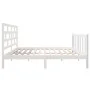 Estructura de cama de madera maciza de pino blanco 140x190 cm de vidaXL, Camas y somieres - Ref: Foro24-3101329, Precio: 145,...