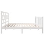 Massiver Bettrahmen aus weißem Kiefernholz, 140 x 190 cm von vidaXL, Betten und Lattenroste - Ref: Foro24-3101329, Preis: 149...
