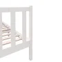 Estructura de cama de madera maciza de pino blanco 140x190 cm de vidaXL, Camas y somieres - Ref: Foro24-3101329, Precio: 145,...