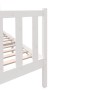 Massiver Bettrahmen aus weißem Kiefernholz, 140 x 190 cm von vidaXL, Betten und Lattenroste - Ref: Foro24-3101329, Preis: 149...