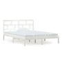 Estructura de cama de madera maciza blanco 150x200 cm de vidaXL, Camas y somieres - Ref: Foro24-3101224, Precio: 135,24 €, De...