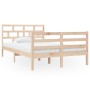 Small solid wood double bed frame 120x190 cm by vidaXL, Beds and slatted bases - Ref: Foro24-3101253, Price: 124,76 €, Discou...