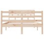 Small solid wood double bed frame 120x190 cm by vidaXL, Beds and slatted bases - Ref: Foro24-3101253, Price: 124,76 €, Discou...